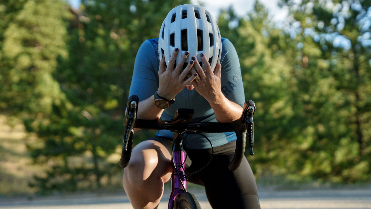 Female Cycling Athlete Nervous As They Prepare For Race Week Nerves