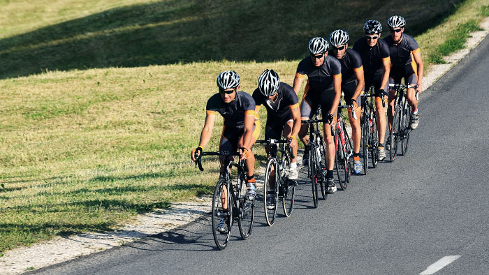 A group of cyclists sale