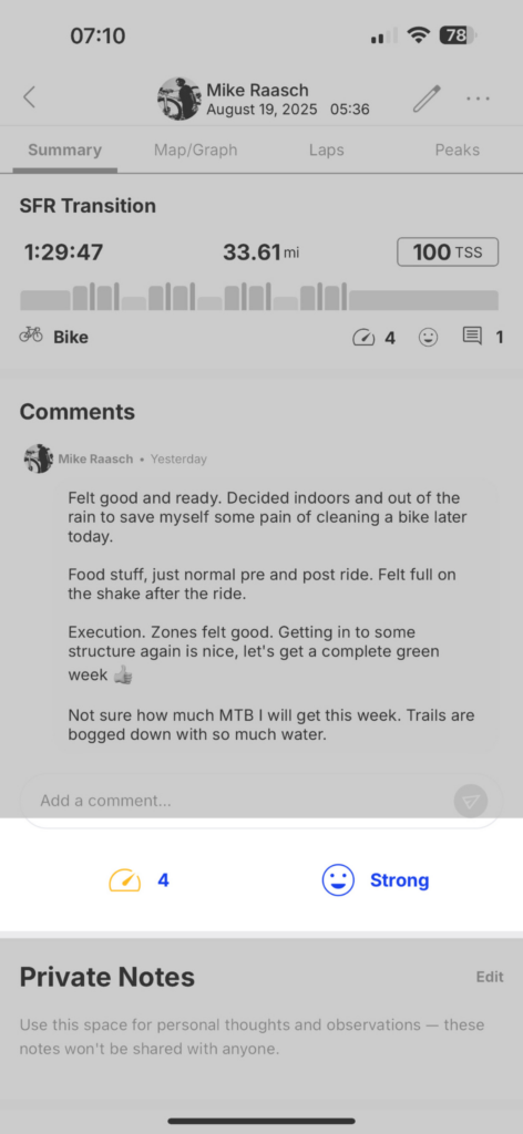 Athlete Comments