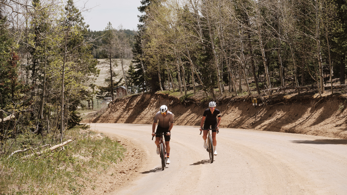 Two Cycling Trainingpeaks Athletes Outside During Spring Training Gravel Biking
