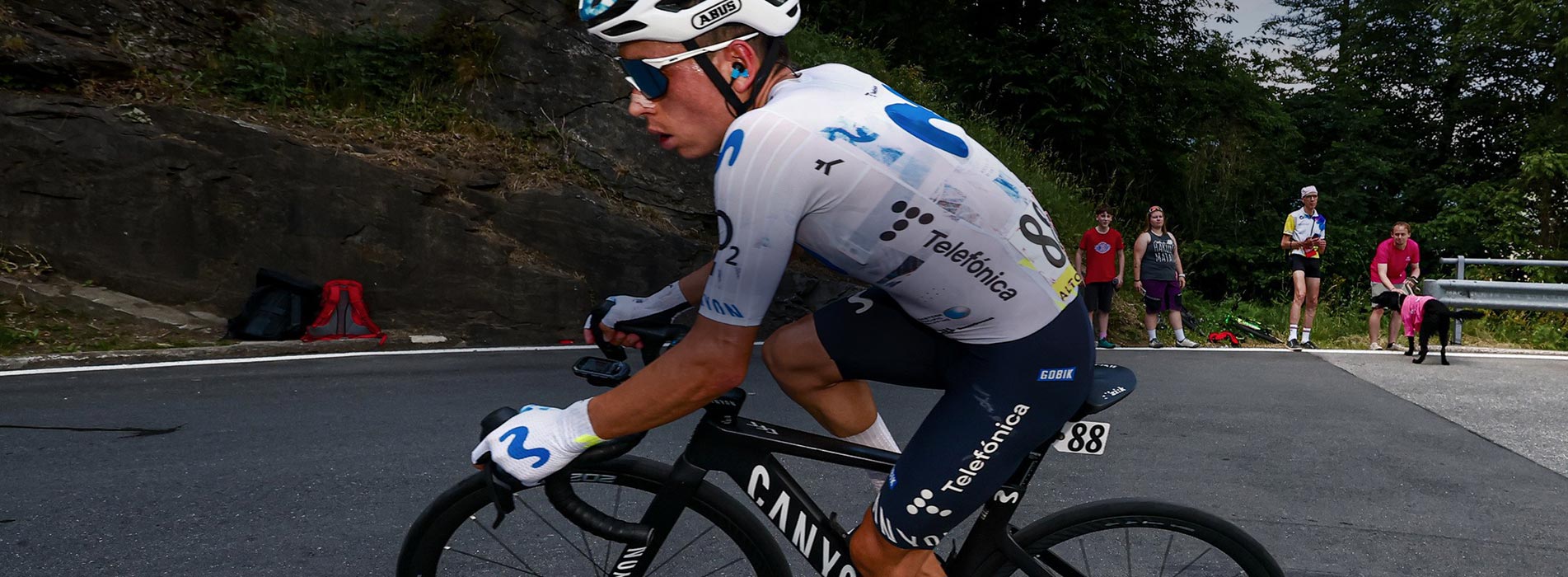 Trainingpeaks And Movistar Male Professional Cyclist Riding For Team Movistar Einer Rubio Hero