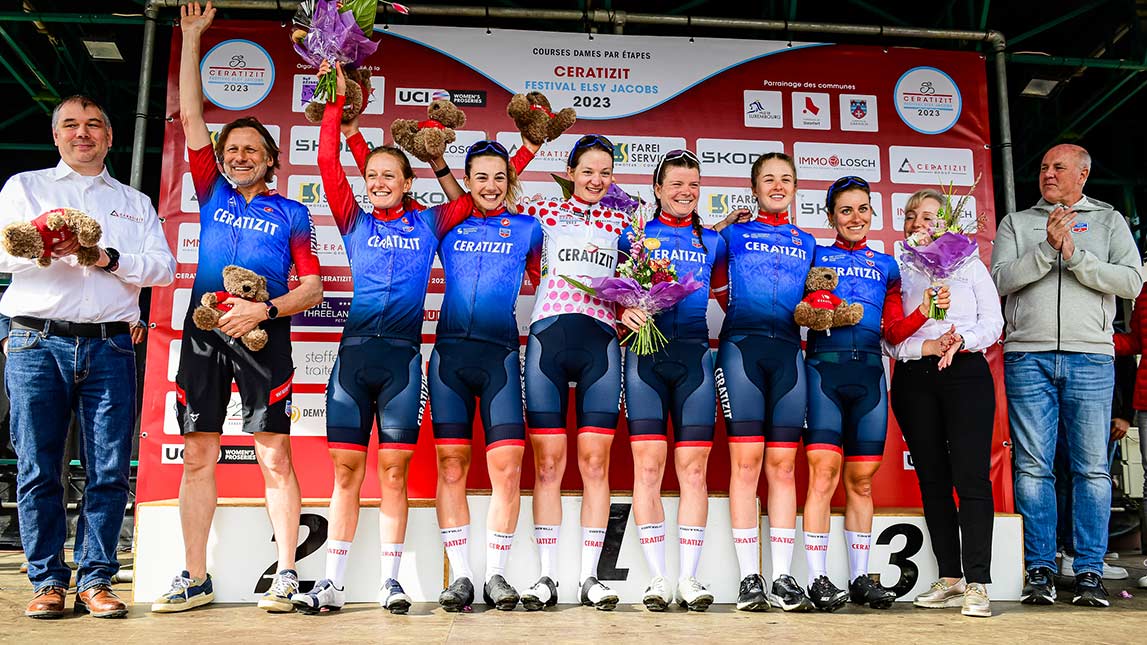 Professional Female Cycling Team Photo