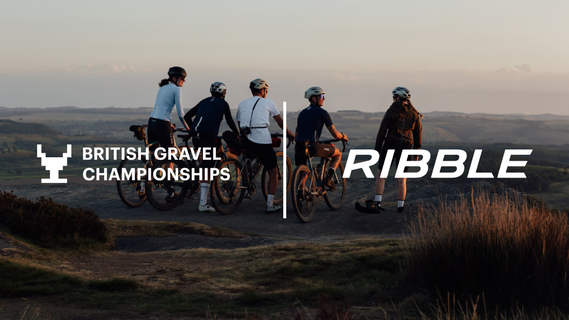 Ribble Outliers And Trainingpeaks Group Of Gravel Cyclists On Mountaintop In Britain