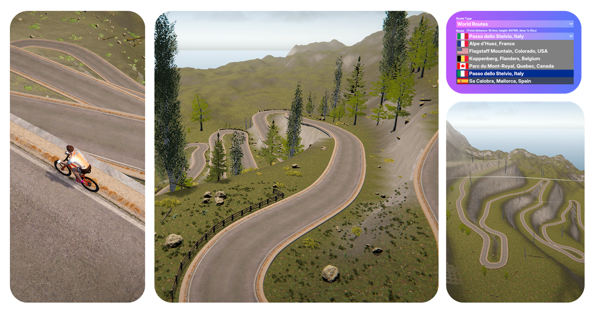 Woman riding indoor cycling trainer with TrainingPeaks Virtual on laptop screen