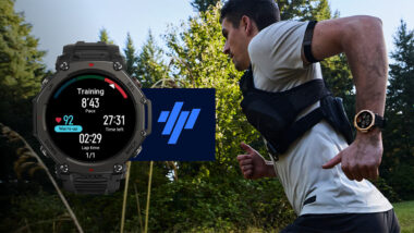 Amazfit and TrainingPeaks Athlete Running through the forest