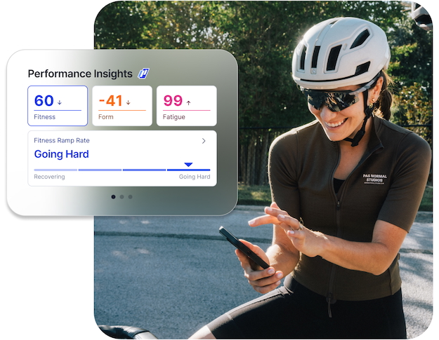Cyclist Checking Their Performance Insights