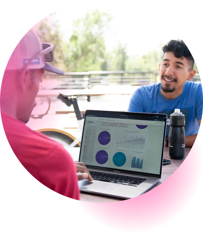 Coach Discussing Athlete Stats On Trainingpeaks2