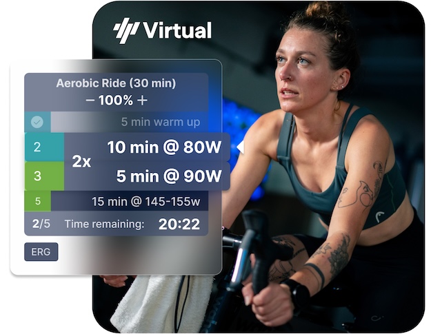 Cyclist Using Indoor Bike And Trainingpeaks Virtual Cyclist Using Indoor Bike And Trainingpeaks Virtual