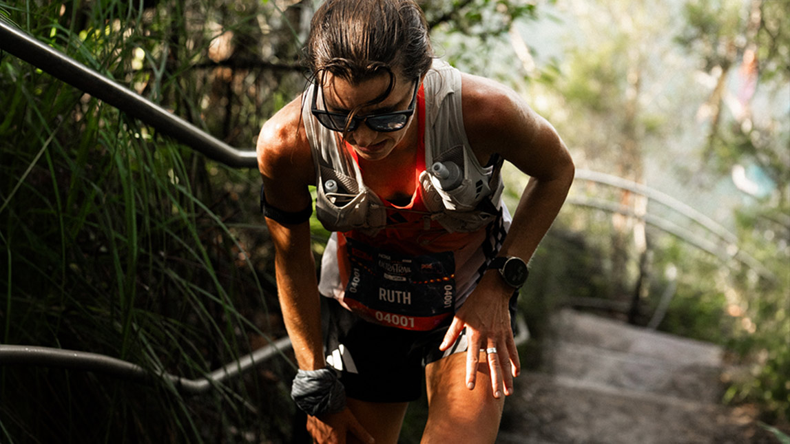Ruth Croft And Trainingpeaks Photo By Phillip Sage Female Trail Runner, Ruth Croft, Running Up Stairs Photo By Phillip Sage