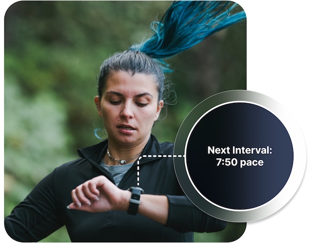 Runner Using Trainingpeaks On Their Smart Watch Runner Using Trainingpeaks On Their Smart Watch