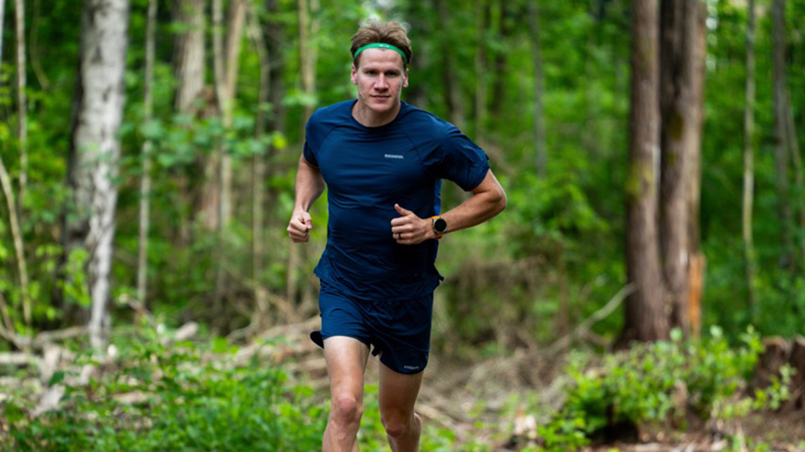 Zak Ketterson And Trainingpeaks Male Multisport Athlete Zak Ketterson Running Through The Woods