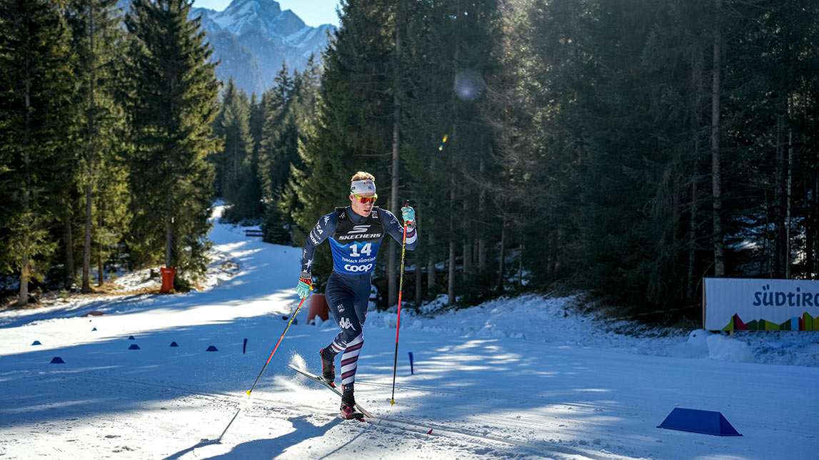 Zak Ketterson And Trainingpeaks Male Athlete Nordic Skiing With Mountains In The Background Zak Ketterson