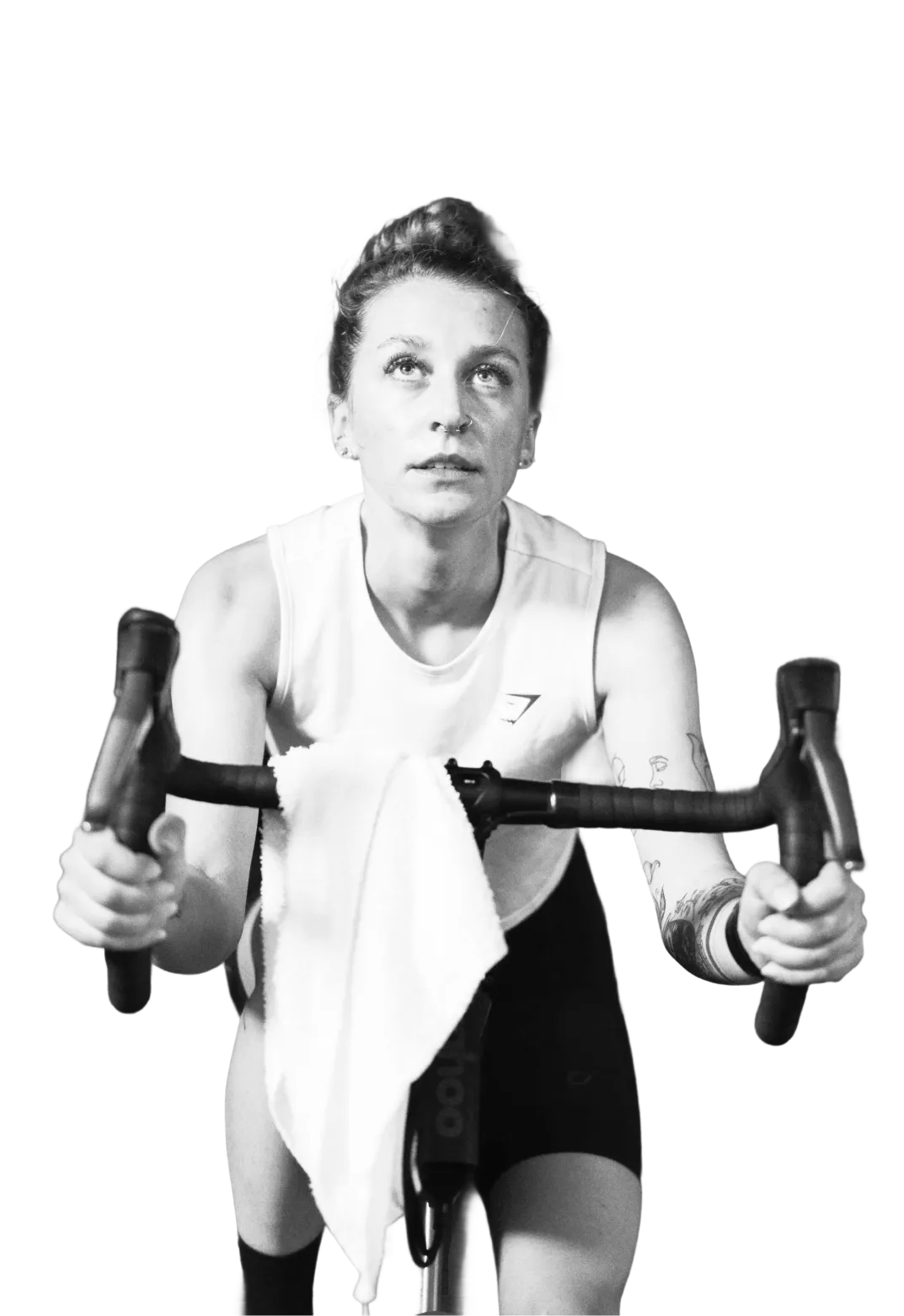 Cyclist Using TrainingPeaks Looking Up