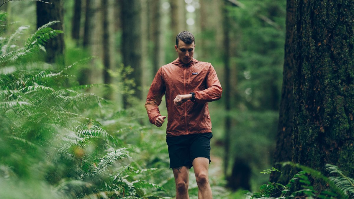 Breathwork For Athletes Man Trail Running And Performing Breath Holds.