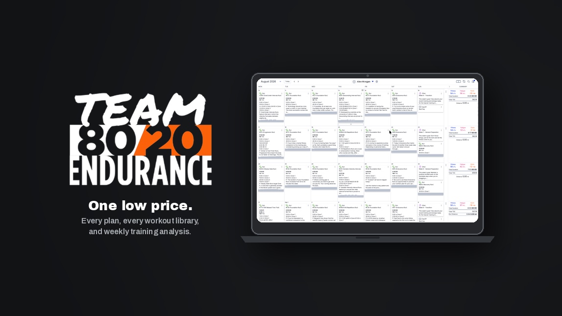 Team 80/20 Endurance calendar Team 80/20 Endurance calendar