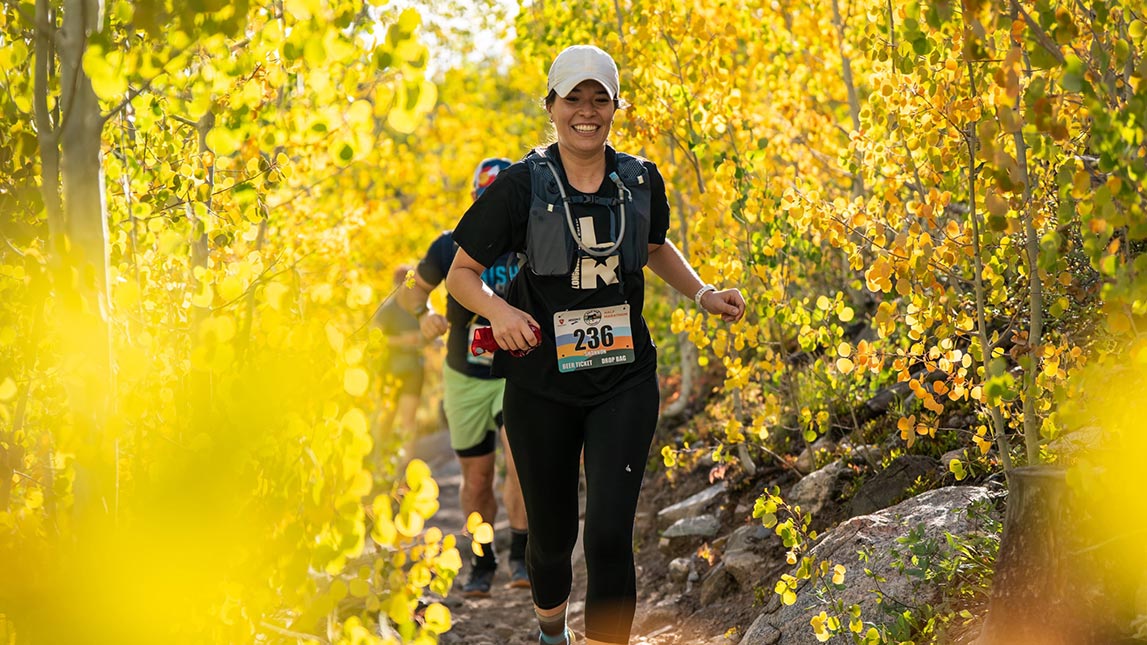 Ned Ned Trail Fest And Trainingpeaks 2 Female Athletes Running Single File On Trail At Ned Ned Trail Fest
